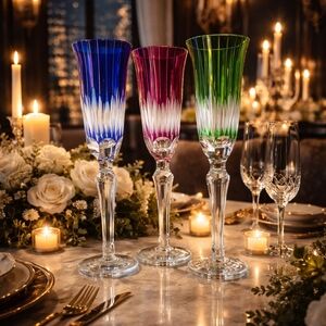 TOWLE SILVERSMITH ETCHED CRYSTAL CHAMPAGNE GLASS 3 IN TOTAL New